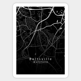 Beltsville Maryland City Map dark Sticker